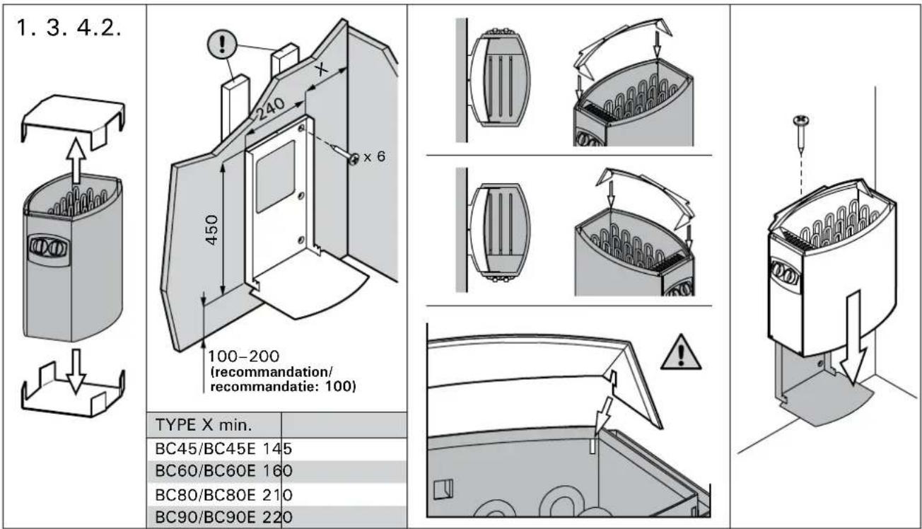 HARVIA Vega BC45E HCBE450400S - Avant l'installation - 1