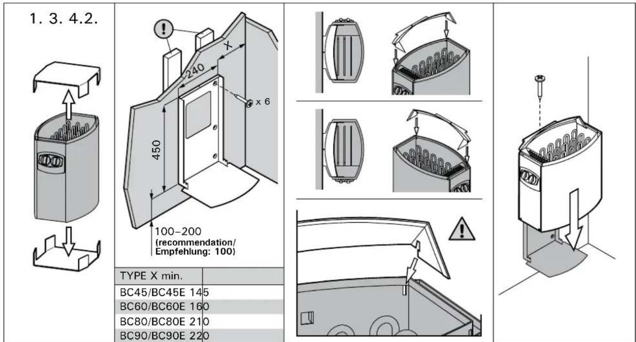 HARVIA Vega BC45E HCBE450400S - Vor der Montage - 1