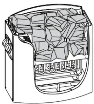 HARVIA Vega BC60 HCB600400S - Beachten Sie beim Platzieren der Steine Folgendes: - 1
