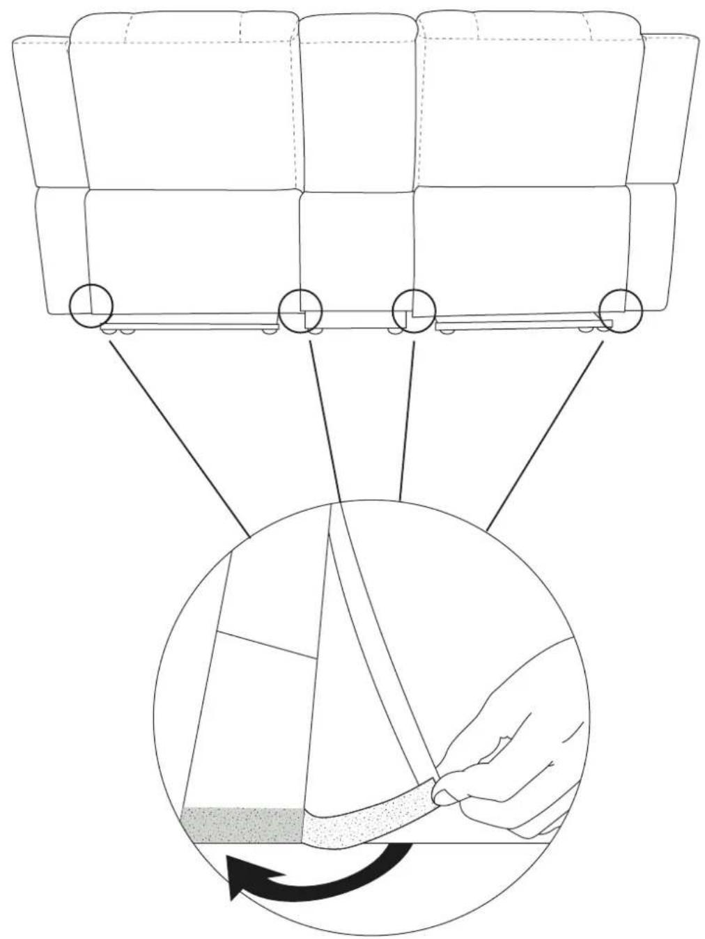 JYSK Batum (196x96x98) - Warning to avoid scratches: - 20