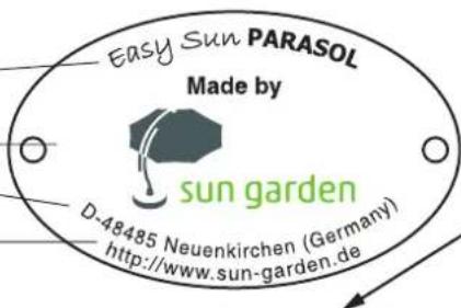 Sun Garden Easy Parasol - Attention: Risque de blessure! - 1