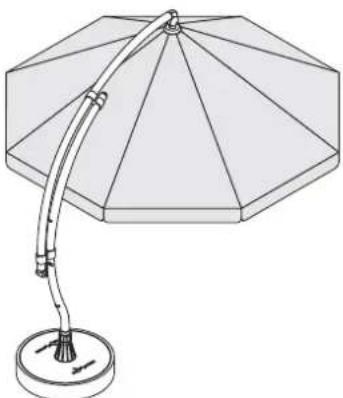 Sun Garden Easy Parasol - Short description of faults: - 1