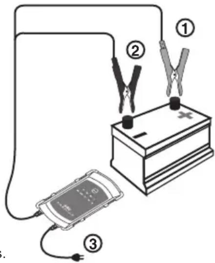 NORAUTO HF 800 - Branchement du chargeur de batterie - 1