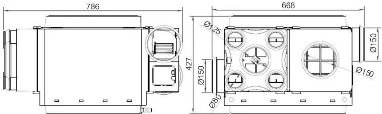 Soler & Palau VMC AKOR ST HR - Dimensiones y peso - 1