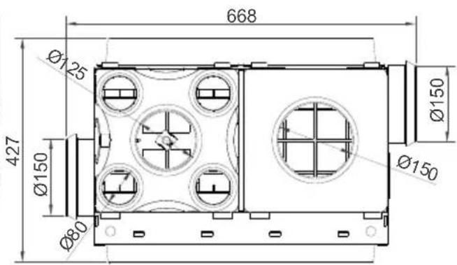 Soler & Palau VMC AKOR ST HR - Dimensions and weight - 2