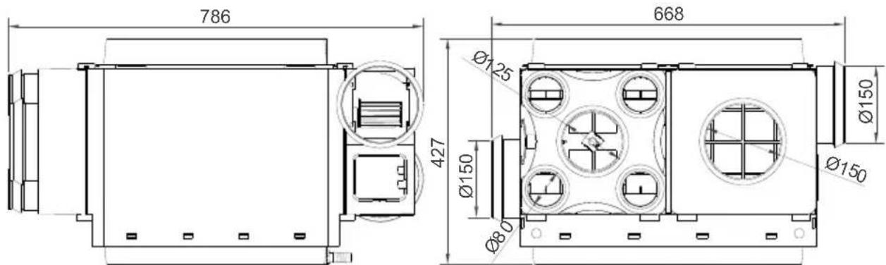 Soler & Palau VMC AKOR ST HR - Dimensioni e peso - 1