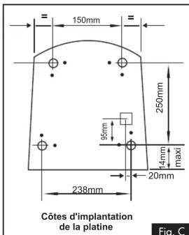 NOIROT 2540 Galet - - FIXATION MURALE. FIG.C : - 2