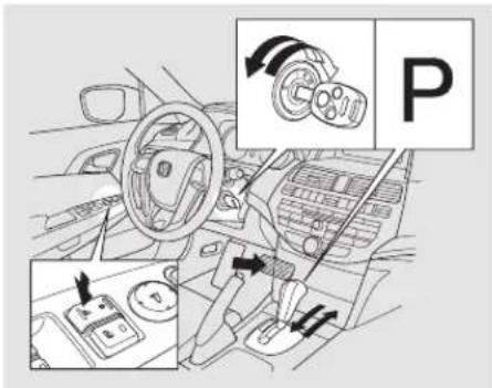 Honda Accord (2010) - Pour programme le mode Déverrouillage interrupteur d'allumage: - 1