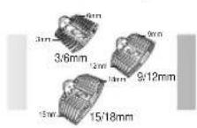 PANASONIC ERCA70 - Acesorios pente 3/6mm, 9/12mm, 15/18mm - 1