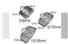 PANASONIC ERCA70 - 3/6 mm, 9/12 mm, 15/18 mm tarak ekleri - 1