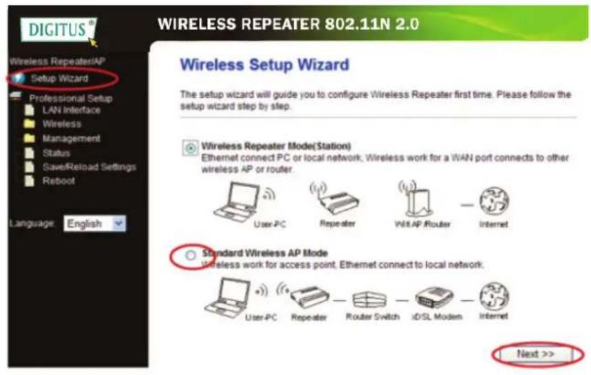 Digitus DN70181 - Configuration du répéteur Wi-Fi en mode sans fil - 4