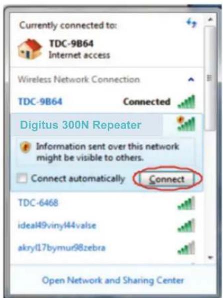 Digitus DN70181 - Configuration du répéteur Wi-Fi en mode sans fil - 1