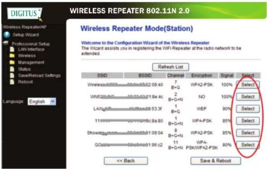 Digitus DN70181 - Configuration du répéteur Wi-Fi en mode sans fil - 5