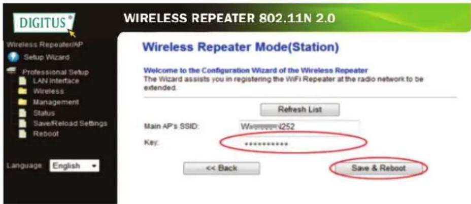 Digitus DN70181 - Configuration du répéteur Wi-Fi en mode sans fil - 6
