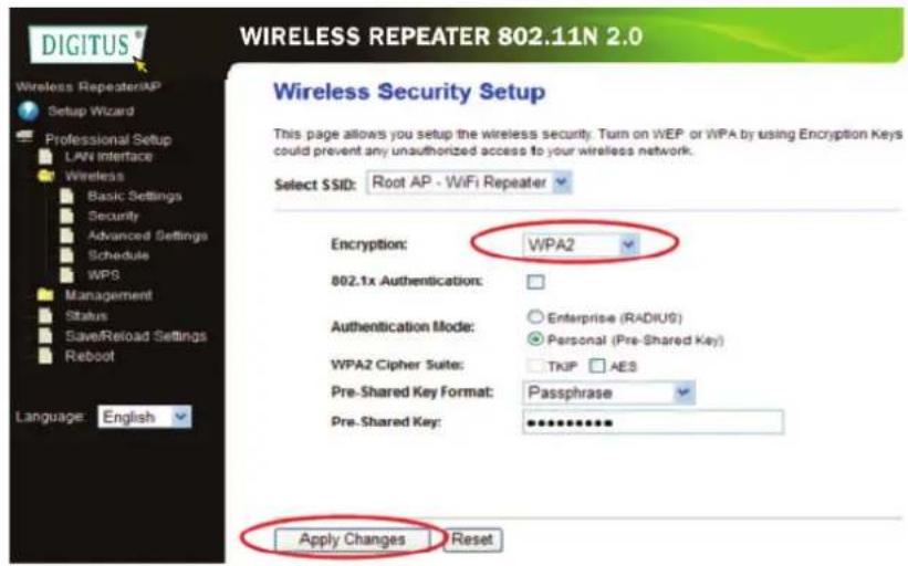 Digitus DN70181 - Configuration de la sécurité sans fil - 1