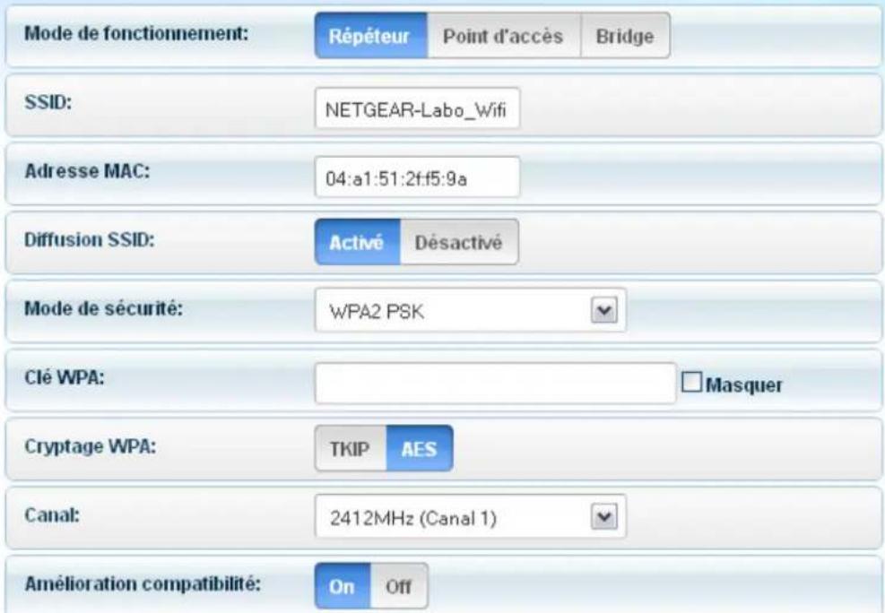 CGV Wifi Booster 1 - Réglages du Wifi booster 1 - 1