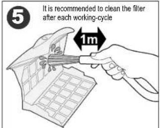 GRE RKFA100 - Maintenance and adjustment - Cleaning the filter - 5