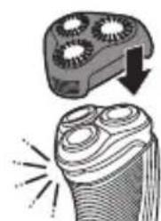 PHILIPS Series 3000 S3530 - Trimmaaminen käyttämällä helposti kiinnitettävää sankiosaa (vain S3520, S3510) - 1