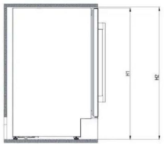 ELECTROLUX ERW0673AOA - DIMENSIONS D'INSTALLATION (MM) ET EXIGENCES DE VENTILATION - 1