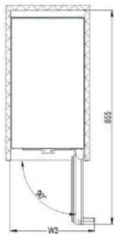 ELECTROLUX ERW0673AOA - INSTALAČNÍ ROZMÉRY (MM) A VENTILACNÍ POžADAVKY - 3