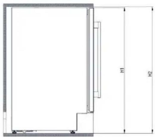 ELECTROLUX ERW0673AOA - INSTALLATIONSMÄTT (MM) OCH VENTILATIONSKRAV - 1