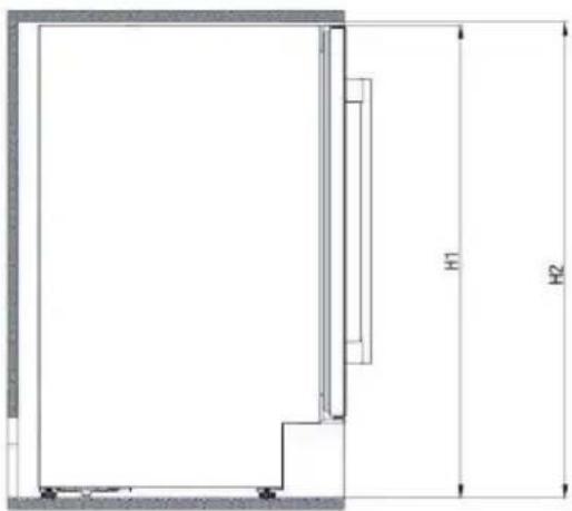 ELECTROLUX ERW0673AOA - INSTALAČNÍ ROZMÉRY (MM) A VENTILACNÍ POžADAVKY - 1