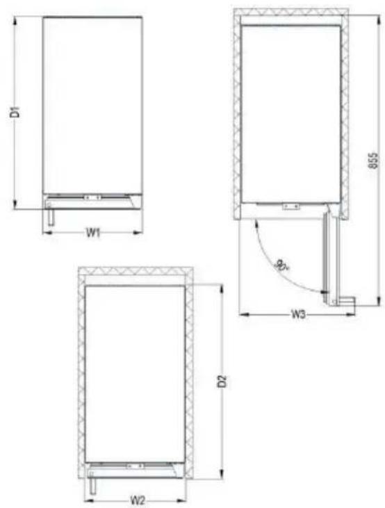ELECTROLUX ERW0673AOA - IRENGIMO MATMENYS (MM) IR REIKALAVIMAI VENTILIACIJAI - 2