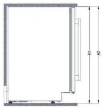 ELECTROLUX ERW1573AOA - WYMIARY INSTALACJI (MM) I WYMAGANIA   DOTYCZACE WENTYLACJI - 1
