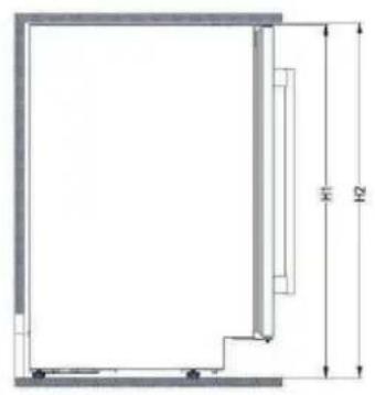 ELECTROLUX ERW1573AOA - DIMENSIONS D'INSTALLATION (MM) ET EXIGENCES DE VENTILATION - 1