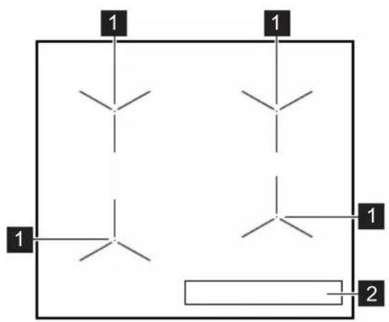 AEG IKB64431FB - Indeling van het kookoppervlak - 1
