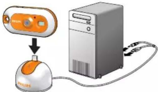 PHILIPS DMVC300K - Branchement de laamera à votre PC - 1