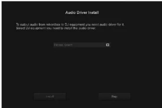 PIONEER DDJRR - Selectionnez [DDJ-RR] dans le menu dérouulant et cliquez sur [Installer] dans l'écran d'installation du pilote audio. - 1