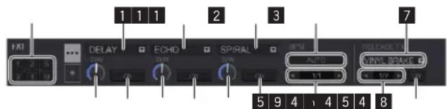 PIONEER DDJRR - Affichage de I'ecran du générateur d'effets rekordbox dj - 1