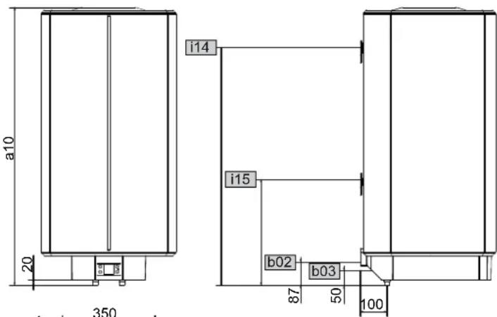 STIEBEL ELTRON SHZ 30 LCD - Afmetingen en aansluitingen - 2