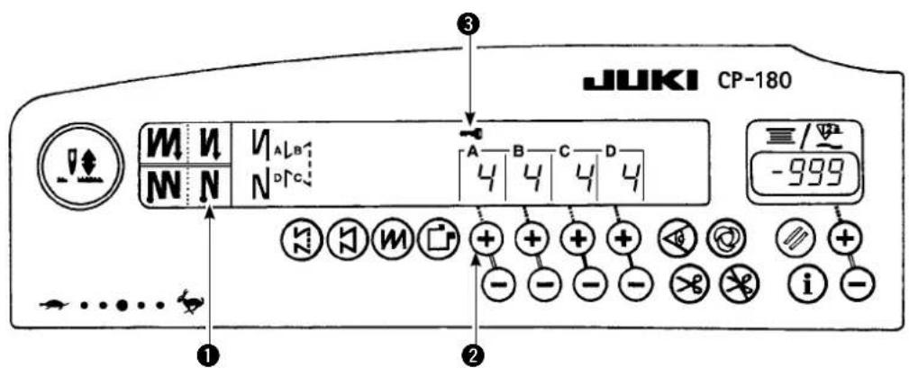 JUKI CP180 - Fonction de verrouillage des touches - 1