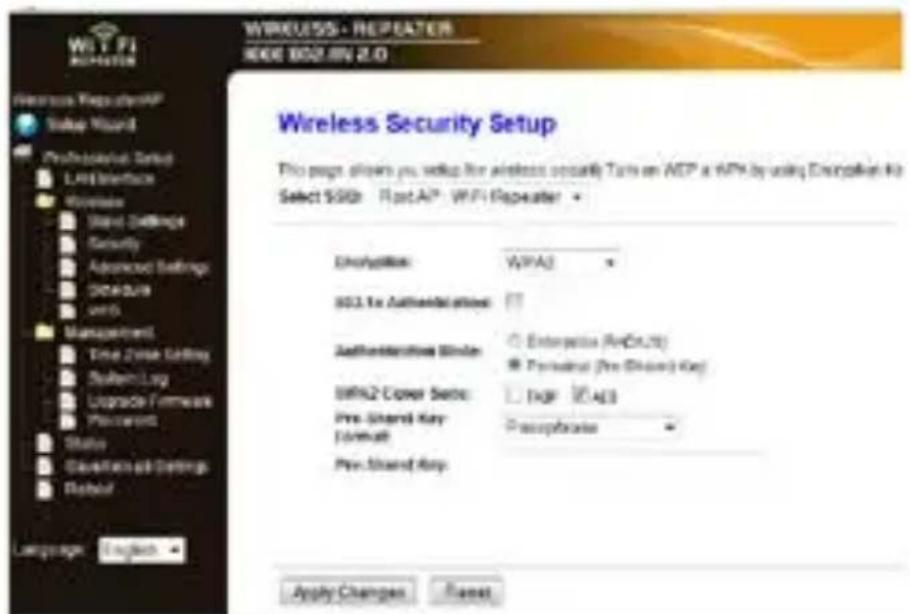 VELLEMAN WIFIR3 - Wireless security settings - 1