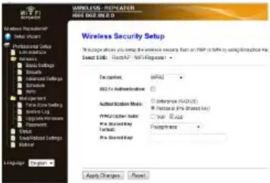 VELLEMAN WIFIR3 - Ustawienia bezpieczeństwa sieci bezprzewodowych - 1