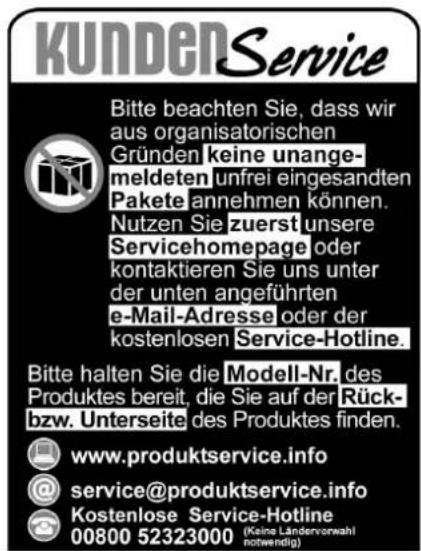 Sempre HO5AU3320 - KONTAKTDATEN - 1