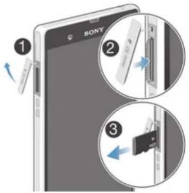 SONY ERICSSON Xperia Z C6603 - Pour retirer la carte micro SIM - 2