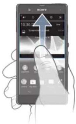 SONY ERICSSON Xperia Z C6602 - Pour fermer le volet de notification - 1