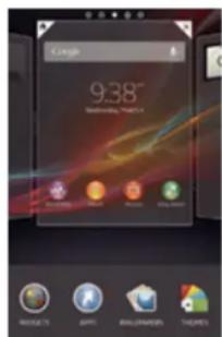 SONY ERICSSON Xperia TX - Pour définiir un volet comme volet principal de l'écran d'accueil - 1
