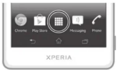 SONY ERICSSON Xperia TX - Pour ouvrir l'écran des applications - 1