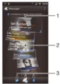 SONY ERICSSON Xperia TX - Vue principale de TimescapeTM - 1
