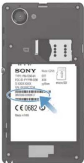 SONY ERICSSON Xperia L C2105 - Pour voir cettenummer IMEI - 1
