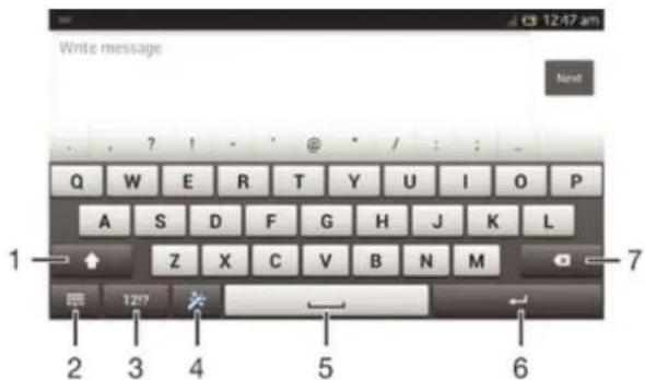 SONY ERICSSON Xperia L C2105 - Utiliser le clavier virtuel - 1