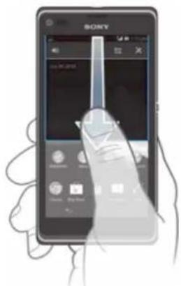 SONY ERICSSON Xperia L C2105 - Pour ouvrir le volet de notification - 1