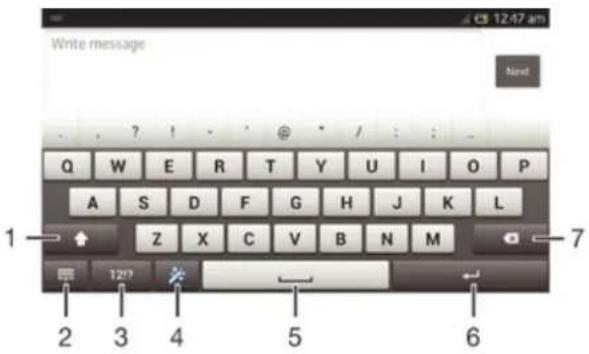 SONY ERICSSON Xperia L C2104 - Utiliser le clavier virtuel - 1