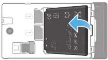 SONY ERICSSON Xperia E dual C1605 - Pour insérer la batterie - 2