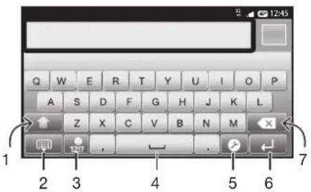 SONY ERICSSON Xperia E dual C1605 - Utilisation du clavier virtuel - 1