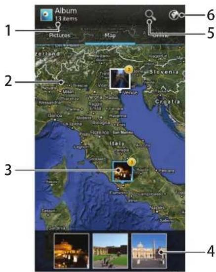 SONY ERICSSON Xperia E dual C1605 - Présentation de l'onglet Cartes - 1